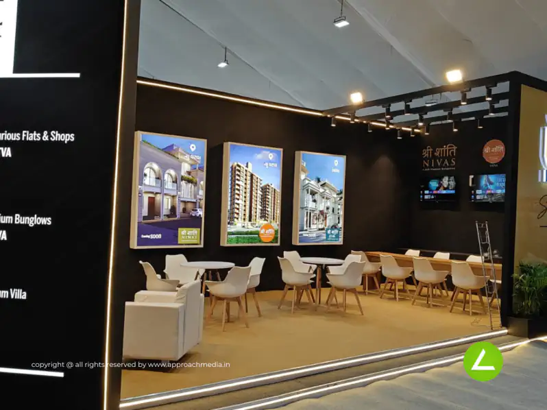 Residential Project Exhibition Stall Design at Mega Narol Property Show Ahmedabad — Shree Shanti Group 2024 — photo 4