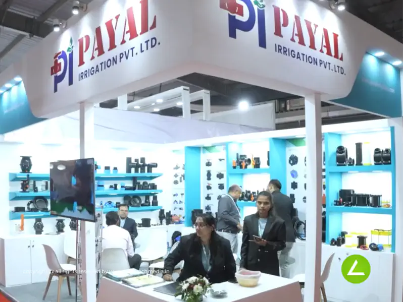 Plastic Goods Exhibition Stall Design at Plexpo Gandhinagar — 20 sqm 2 side open trade show booth for Payal at Plexpo 2024, 2024