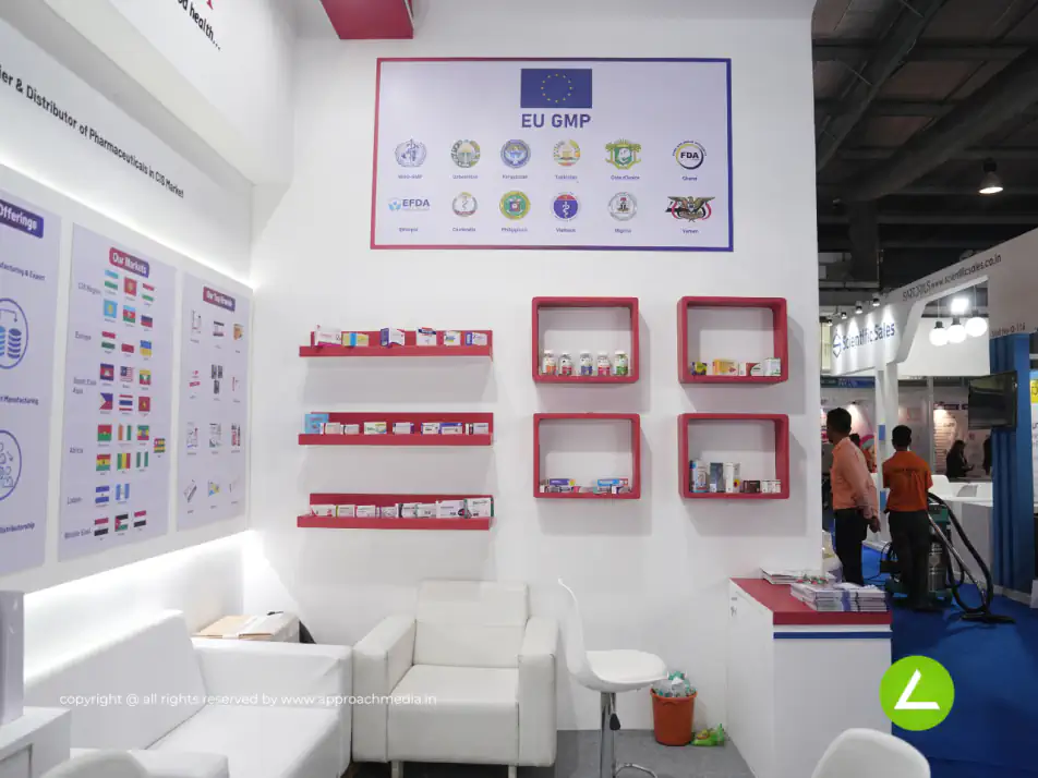 Pharma Products Exhibition Stall Design at Pharmatech 2024 Gandhinagar — Avantika 2024 — photo 3