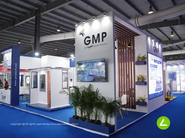 Pharma Equipment Exhibition Stall Design at Pharmatech 2024 Gandhinagar — GMP 2024 — photo 2