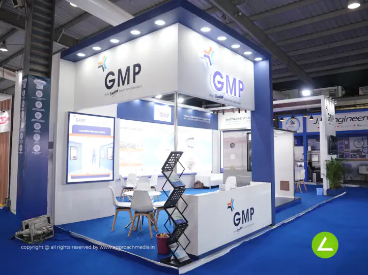 Pharma Equipment Exhibition Stall Design at Pharmatech 2024 Gandhinagar — GMP 2024 — photo 3