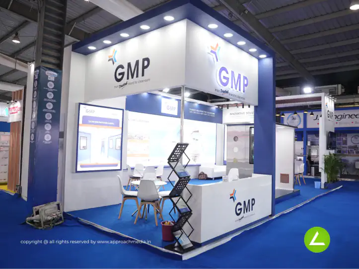 Pharma Equipment Exhibition Stall Design at Pharmatech 2024 Gandhinagar — GMP 2024 — photo 4