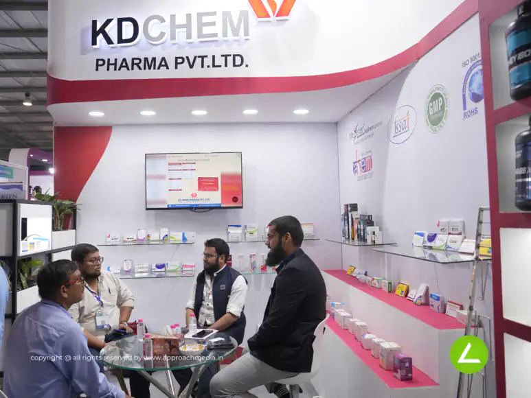 Pharma Manufacturer Exhibition Stall Design at Pharmatech 2024 Gandhinagar — KD Chem Pharma 2024 — photo 2