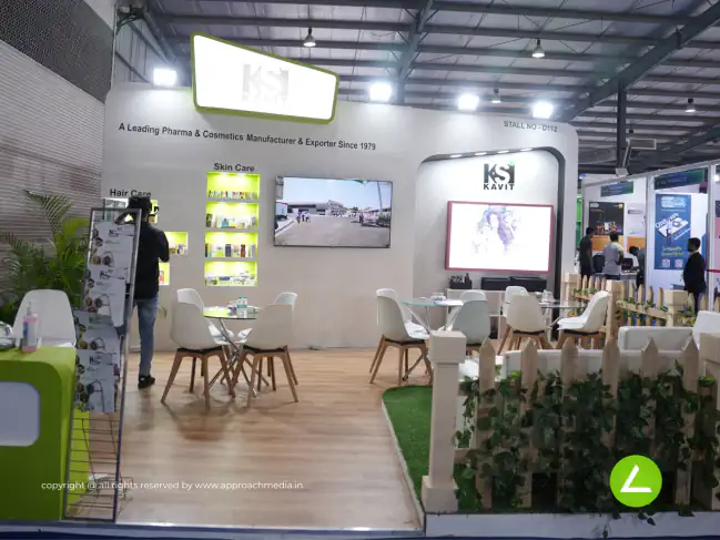 Pharma & Cosmetics Exhibition Stall Design at Pharmatech 2024 Gandhinagar — Kavit 2024 — photo 4