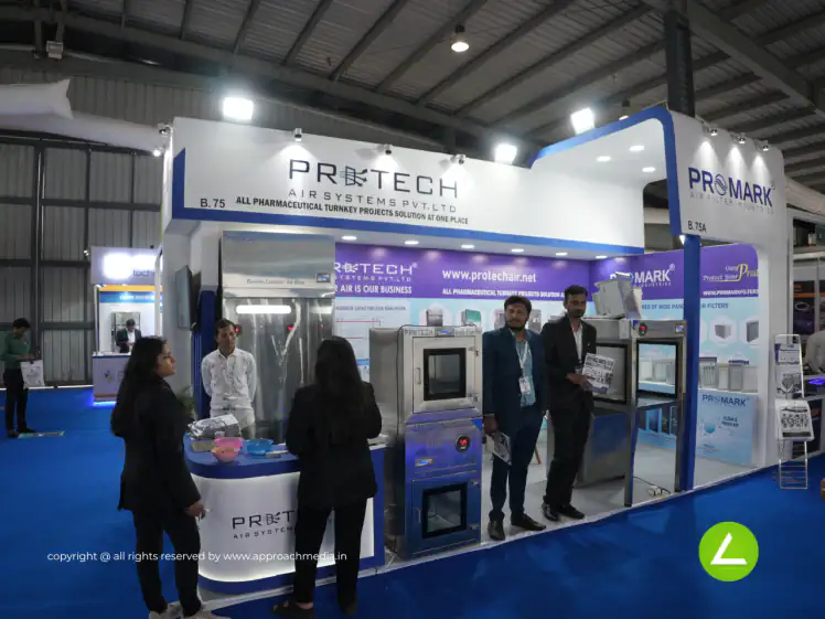 Pharma Equipment Exhibition Stall Design at Pharmatech 2024 Gandhinagar — Protech 2024 — photo 2