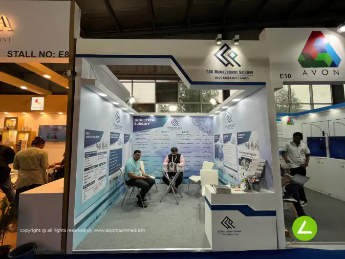 Management Consultancy Exhibition Stall Design at Pharmatech 2024 Gandhinagar — QCC Management Solution 2024 — photo 2