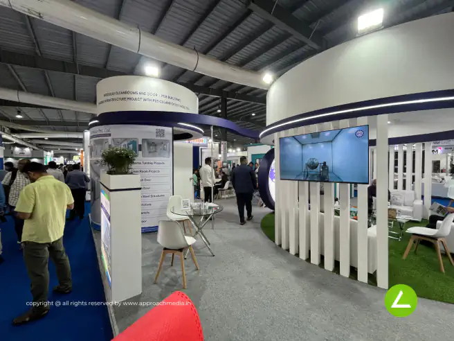 Pharma Machinery Exhibition Stall Design at Pharmatech 2024 Gandhinagar — Shree Vishwakarma 2024 — photo 2