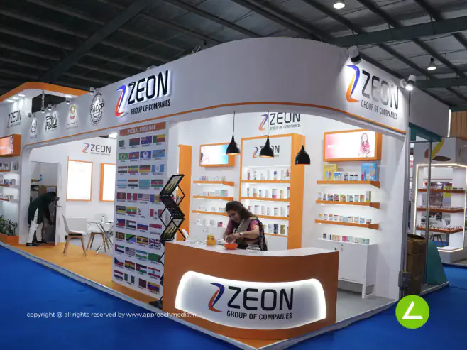 Pharma Products Exhibition Stall Design at Pharmatech 2024 Gandhinagar Zeon — Zeon 2024 — photo 2