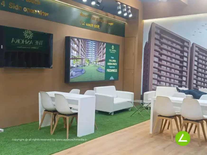 Real Estate Exhibition Stall Design at Vastral Property Show Ahmedabad — The Ashoka 2024 — photo 3