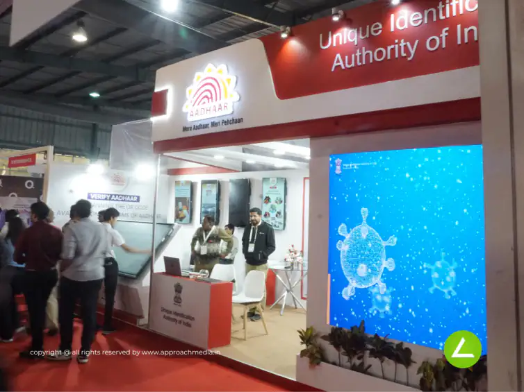 Government Initiative Pavilion Exhibition Stall Design at Vibrant Gujarat Gandhinagar — Aadhar 2024 — photo 3