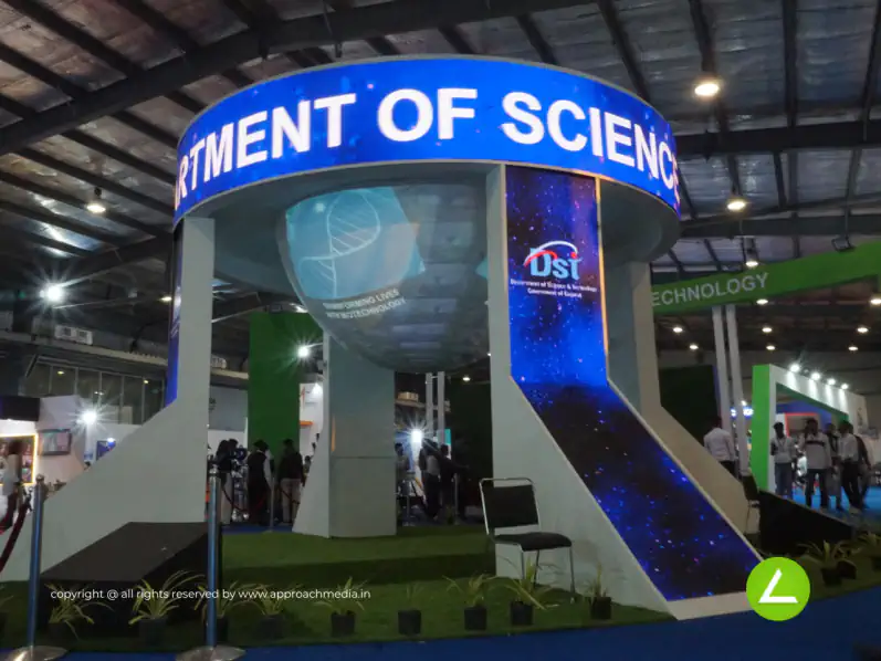 Science & Technology Pavilion Exhibition Stall Design at Vibrant Gujarat Gandhinagar — DST 2024 — photo 2