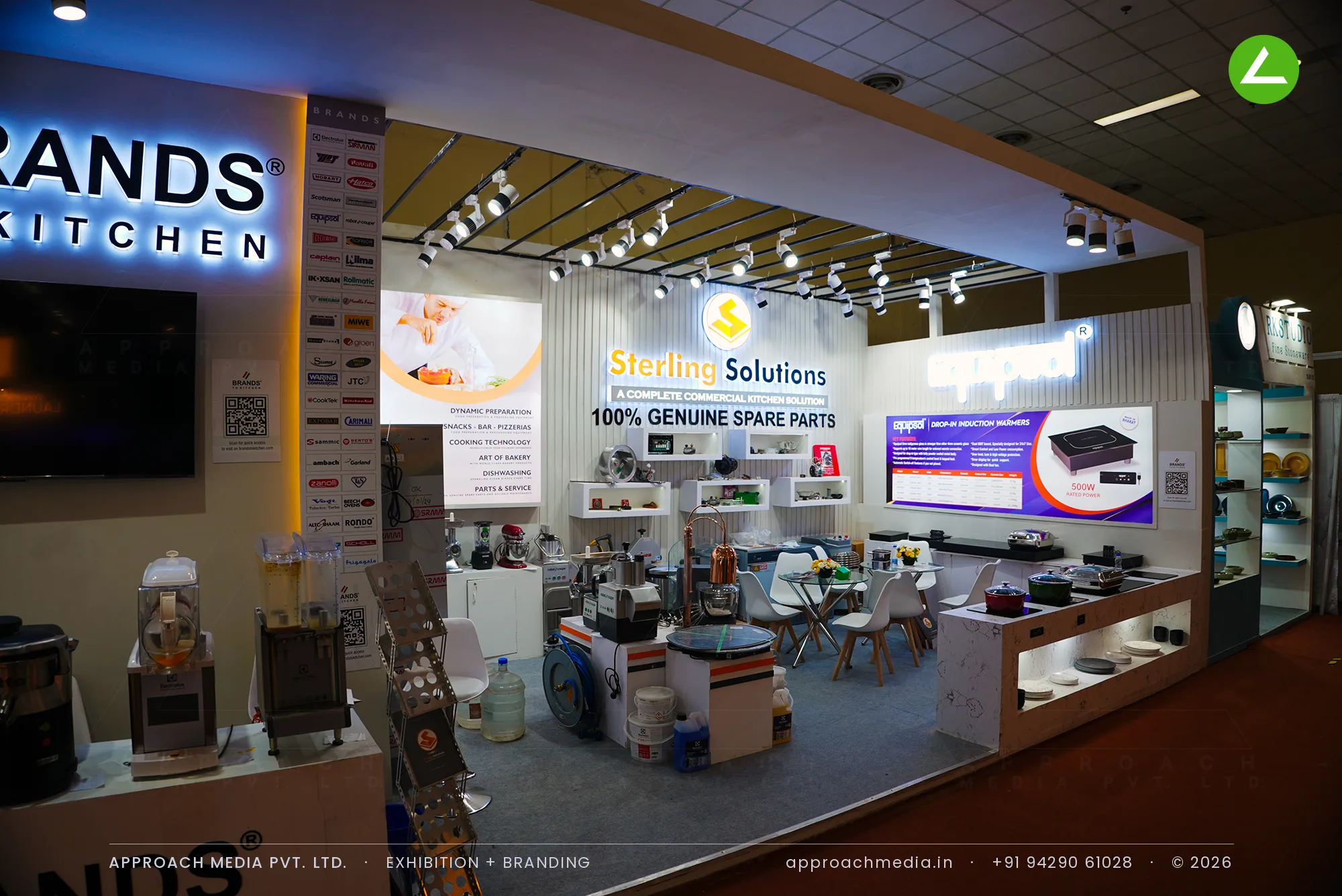 Sterling Solution's working kitchen: exhibition stall design at Aahar, New Delhi — photo 4
