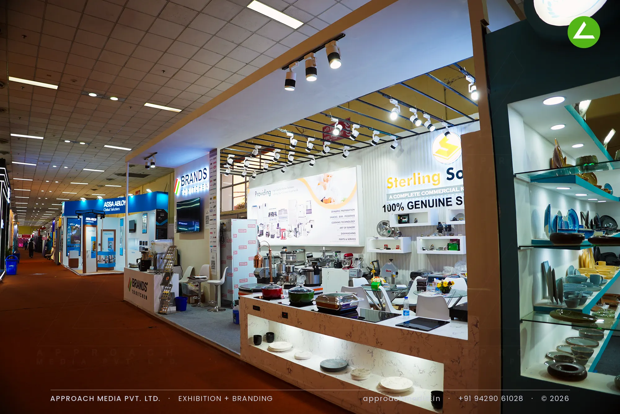 Sterling Solution's working kitchen: exhibition stall design at Aahar, New Delhi — photo 2