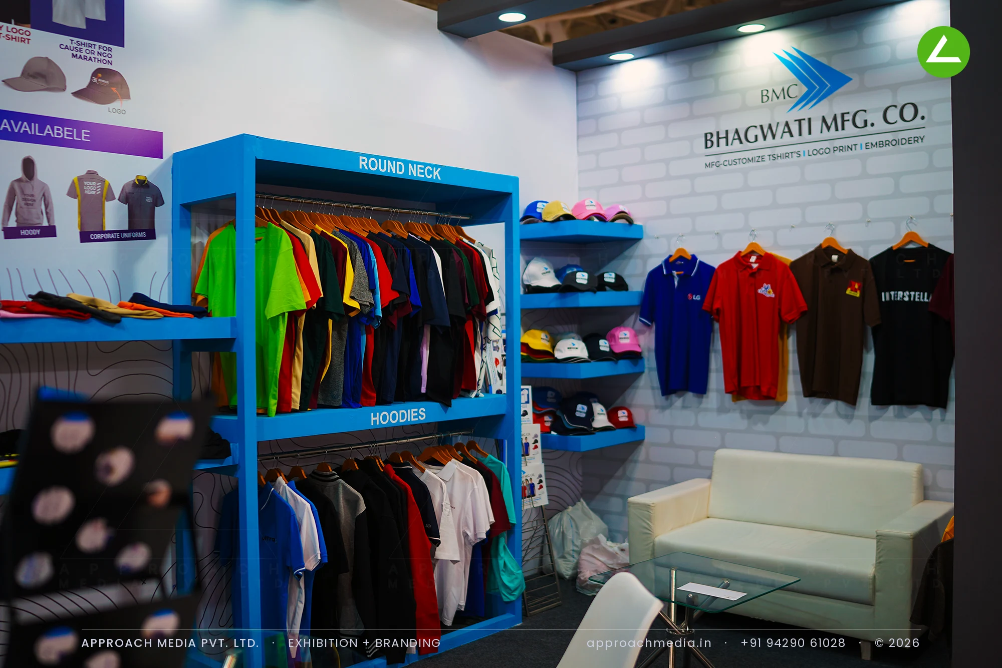 Bhagwati Mfg Co Apparel Stall: Exhibition Stall Design at BNI Symposium Gandhinagar — photo 4