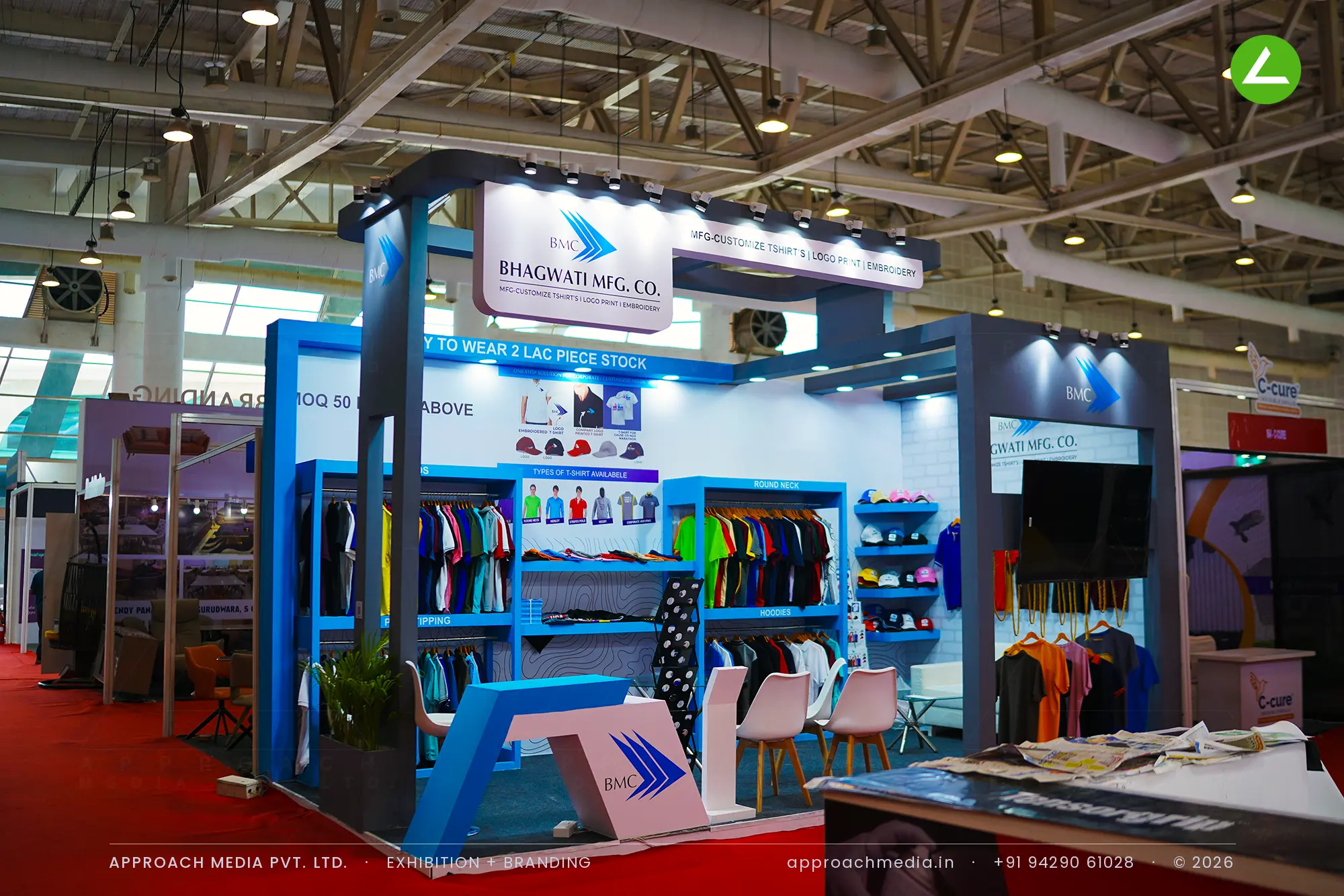 Bhagwati Mfg Co Apparel Stall: Exhibition Stall Design at BNI Symposium Gandhinagar — photo 2