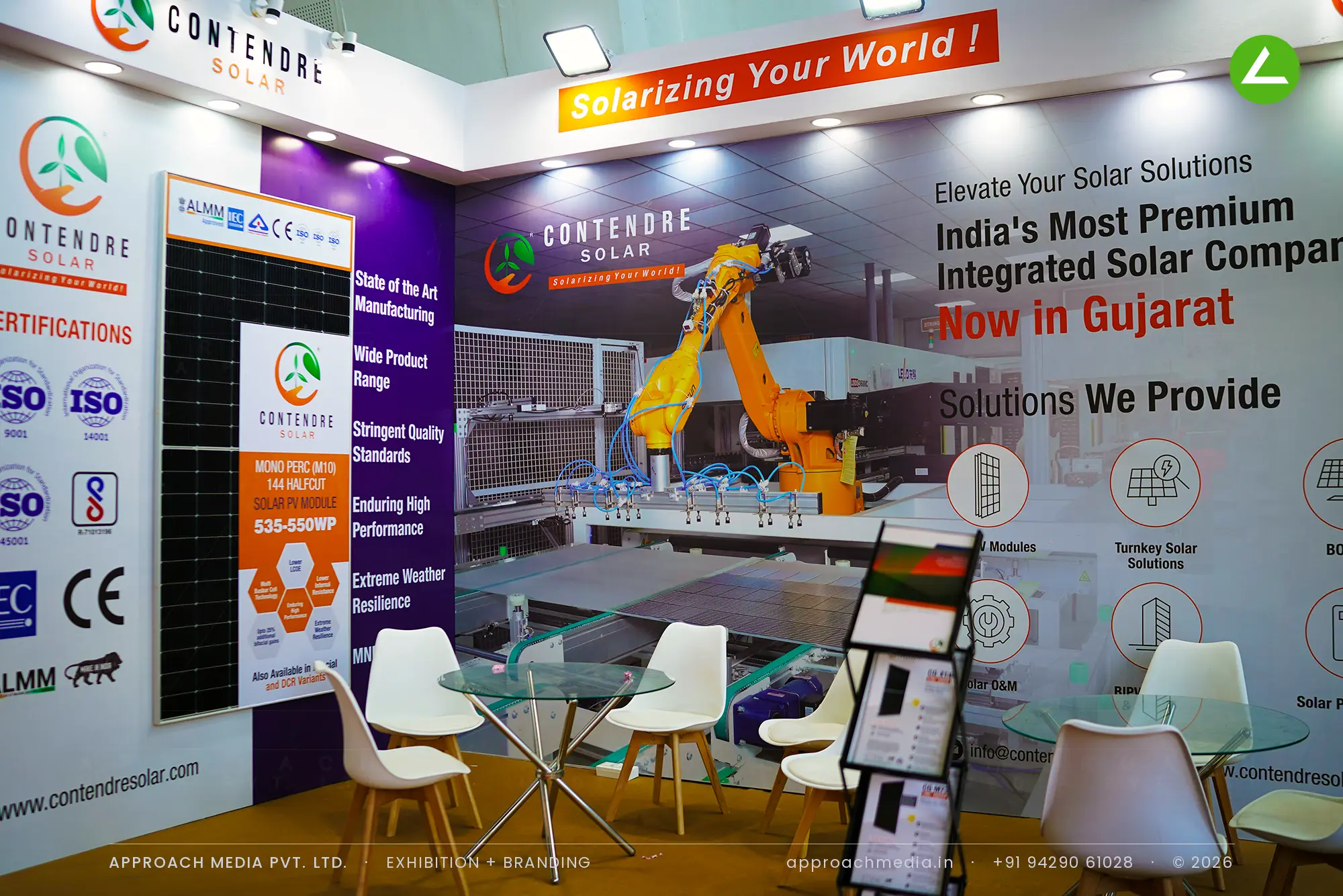 Exhibition Stall Design at BNI Symposium Gandhinagar for Contendre Solar — photo 2