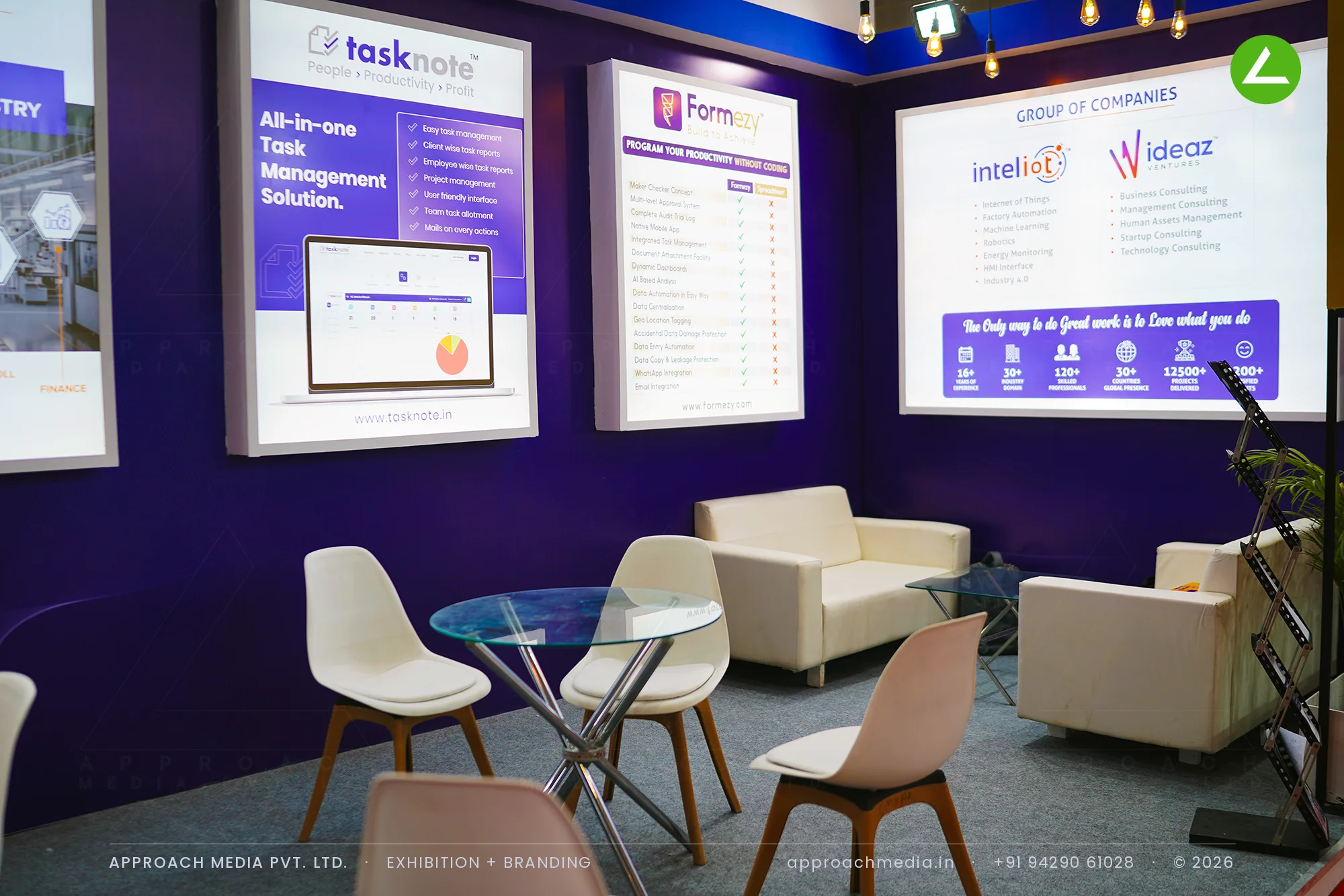 Intelliworkz 36 sqm Exhibition Stall Design at BNI Symposium, Gandhinagar — photo 3
