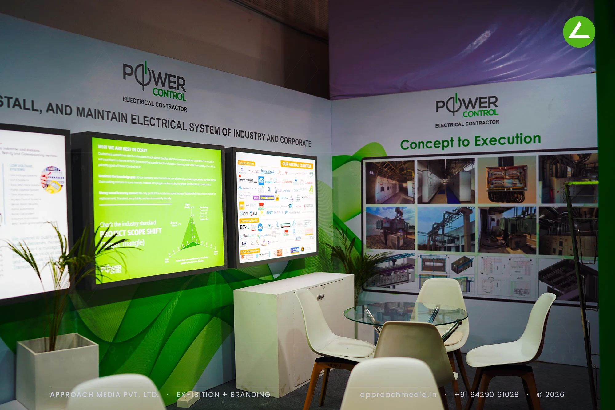 Power Control Electrical Contractor Exhibition Stall Design at BNI Symposium Gandhinagar — photo 3
