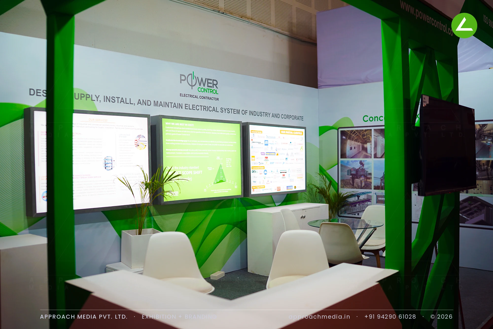 Power Control Electrical Contractor Exhibition Stall Design at BNI Symposium Gandhinagar — photo 4