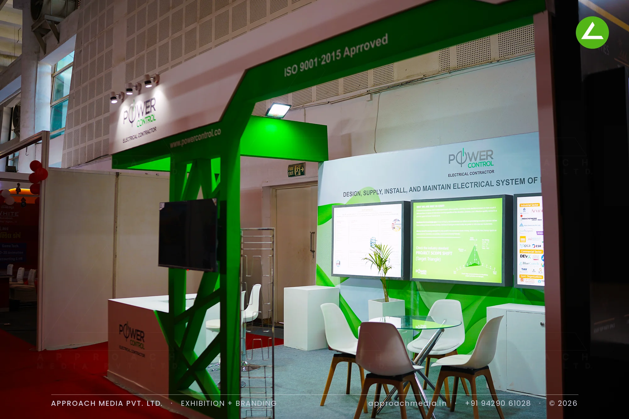 Power Control Electrical Contractor Exhibition Stall Design at BNI Symposium Gandhinagar — photo 2