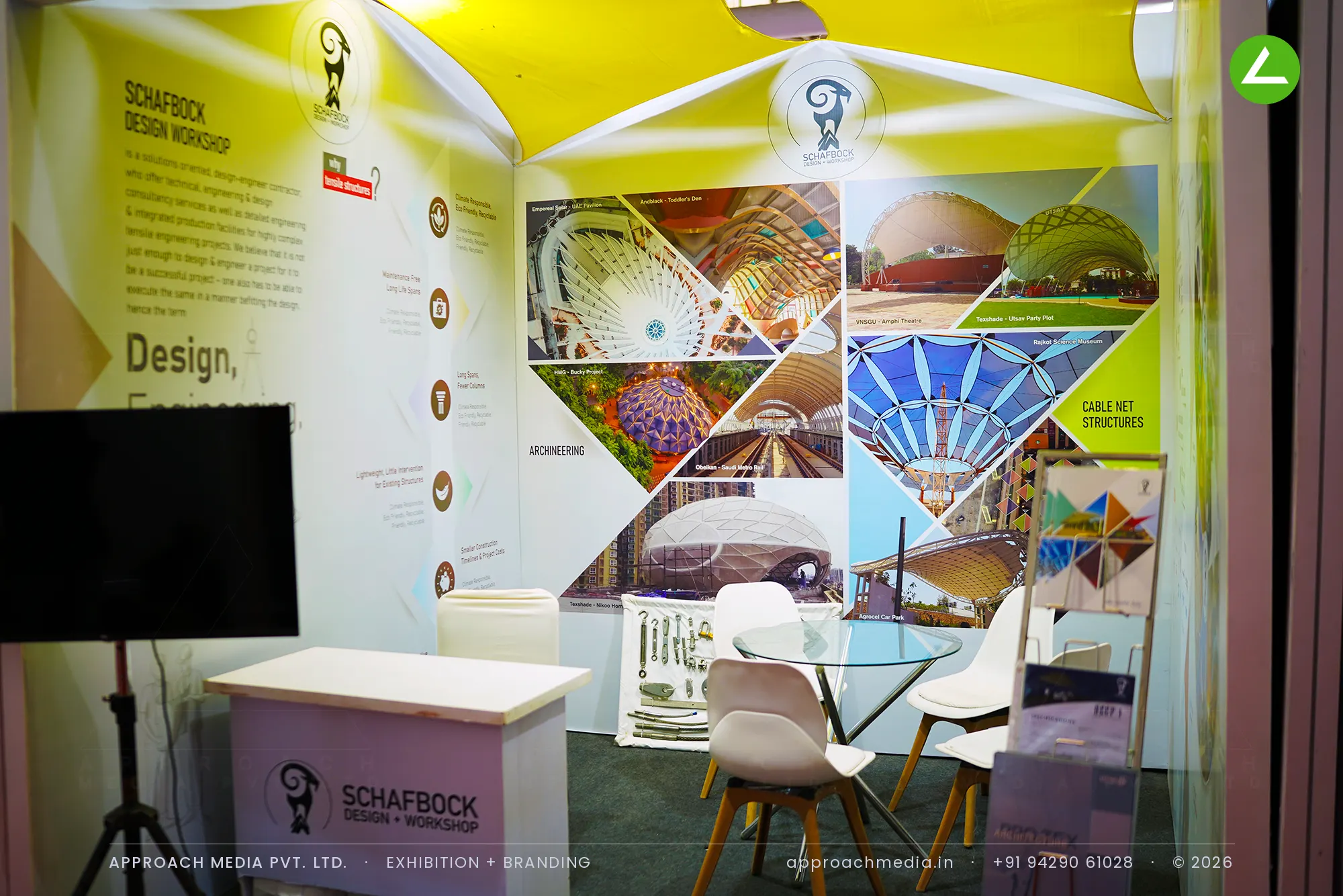 Schafbock Design + Workshop Tensile Exhibition Stall Design at BNI Symposium Gandhinagar — photo 2