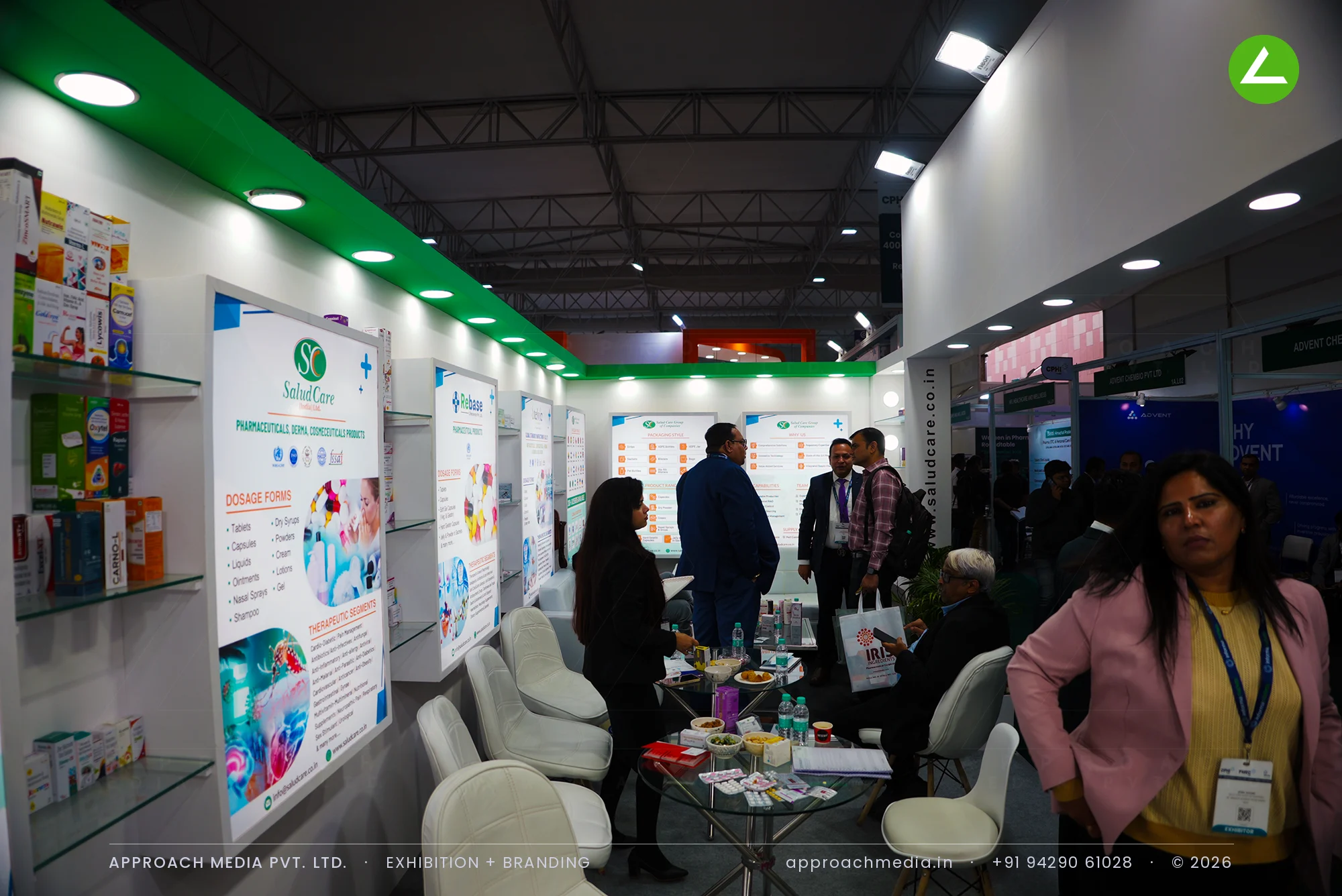Salud Care Group of Companies — 27 sqm Exhibition Stall Design at CPHI, Greater Noida — photo 4