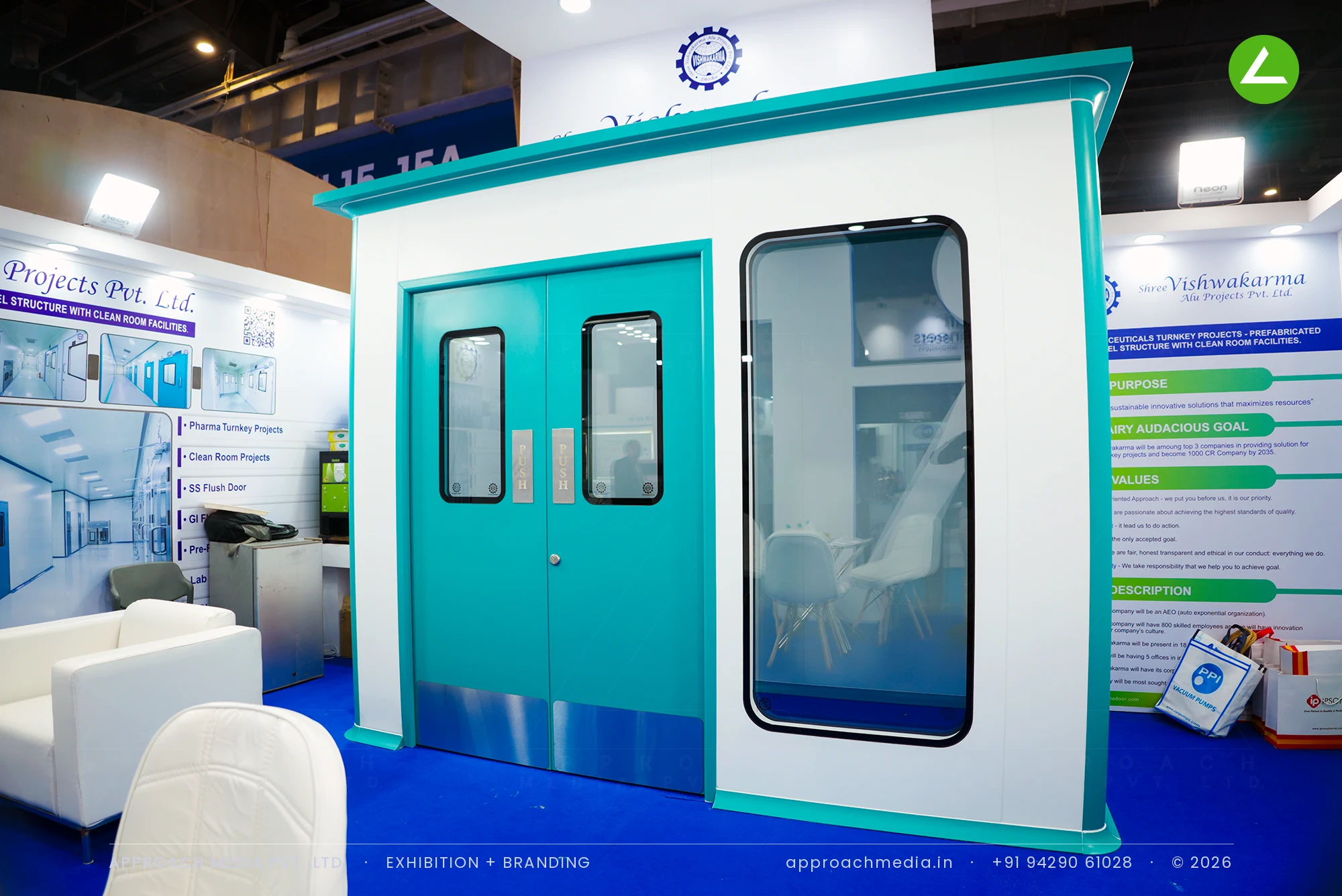 Clean-Room Hardware on Show: Shree Vishwakarma Exhibition Stall Design at CPHI Greater Noida — photo 4