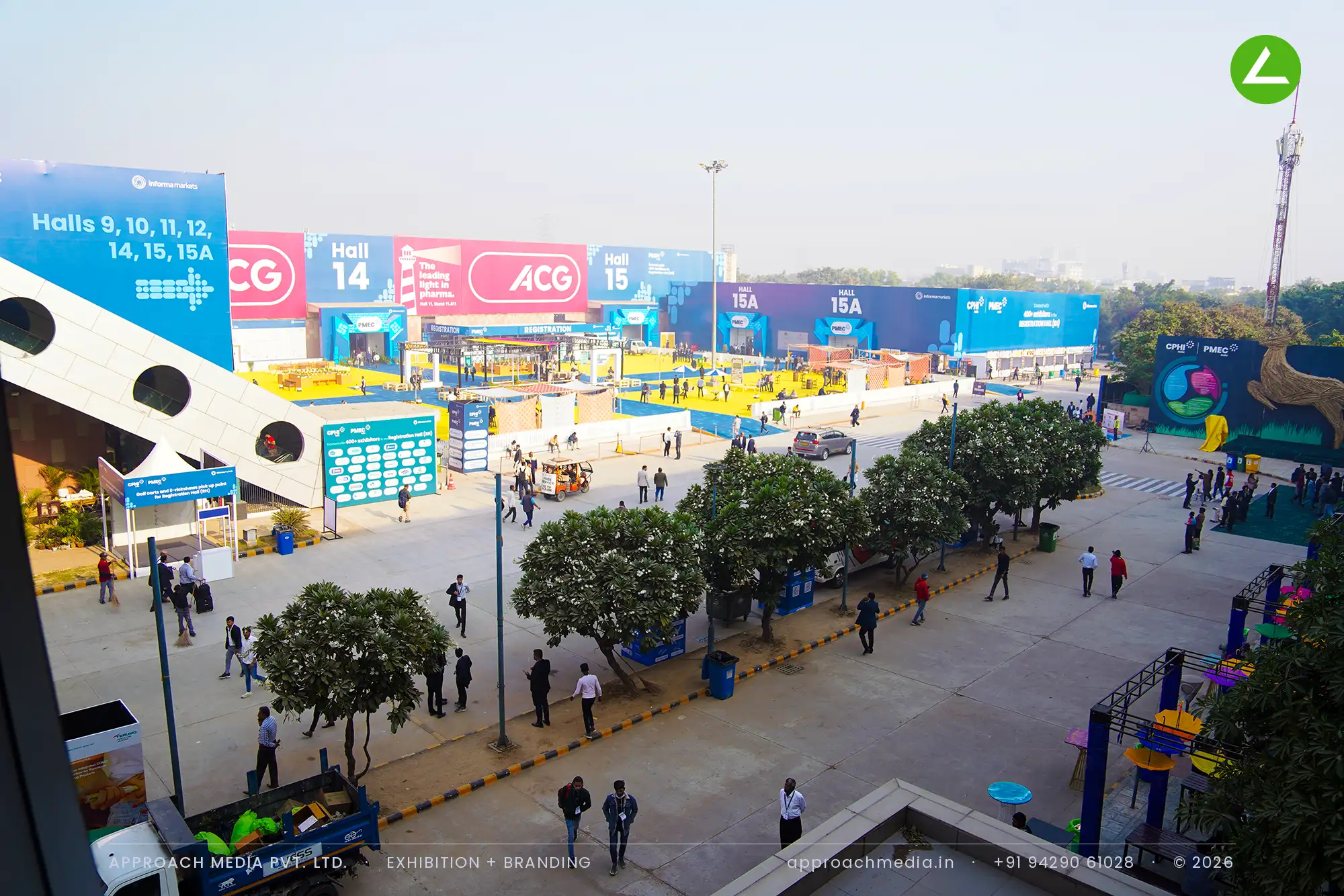 SYD Products at CPHI 2024: Curved-Canopy Exhibition Stall Design in Greater Noida — photo 2