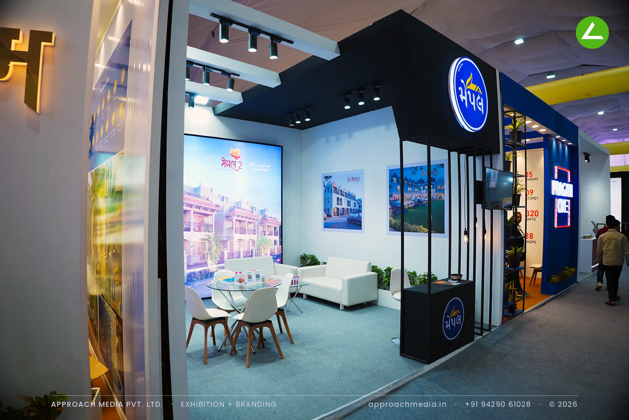 Maple's 16 sqm Stand: Exhibition Stall Design at Divya Bhaskar Property Show Narol Ahmedabad — photo 2