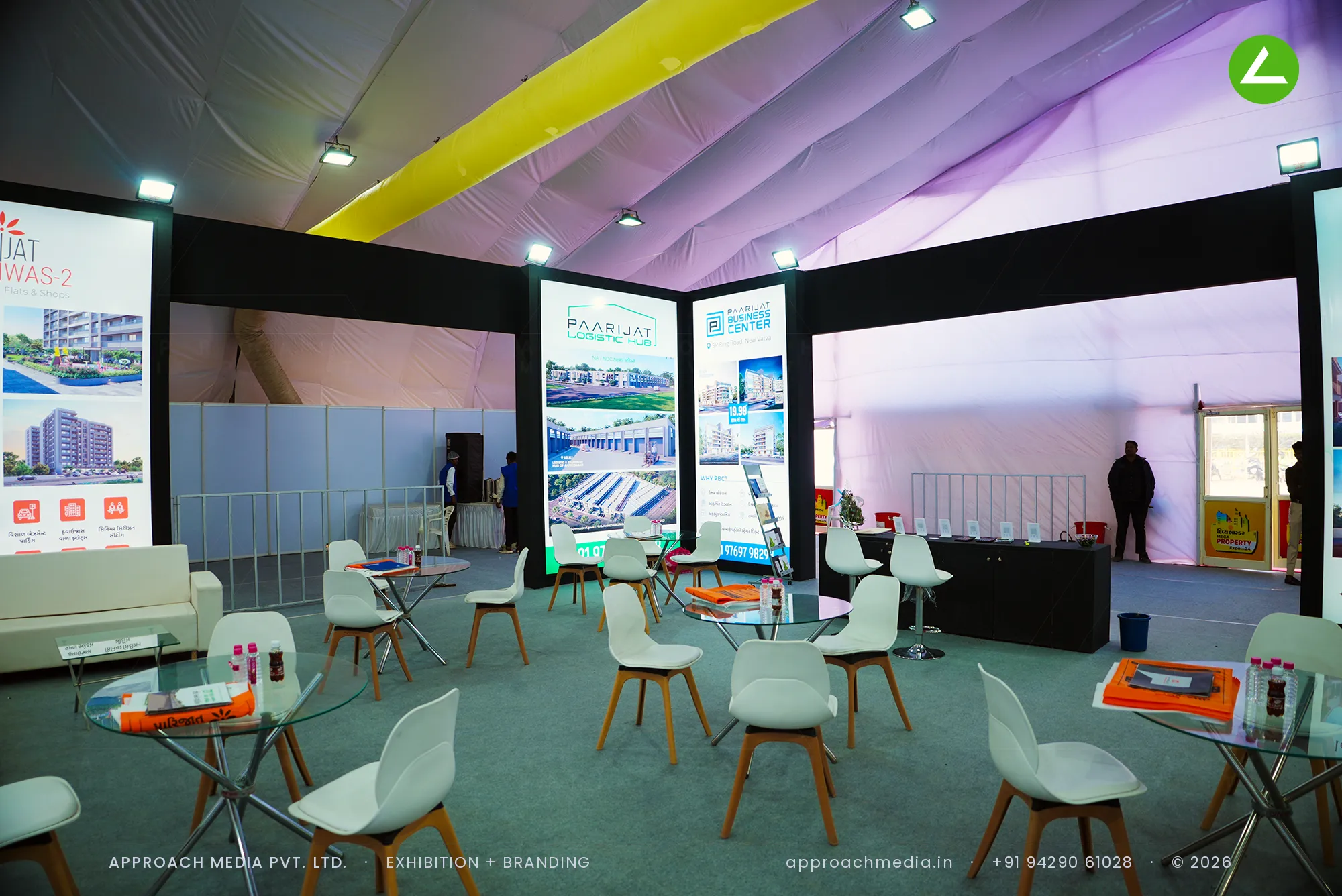 Paarijat Group's 54 sqm Island: Exhibition Stall Design at Divya Bhaskar Property Show Narol Ahmedabad — photo 4