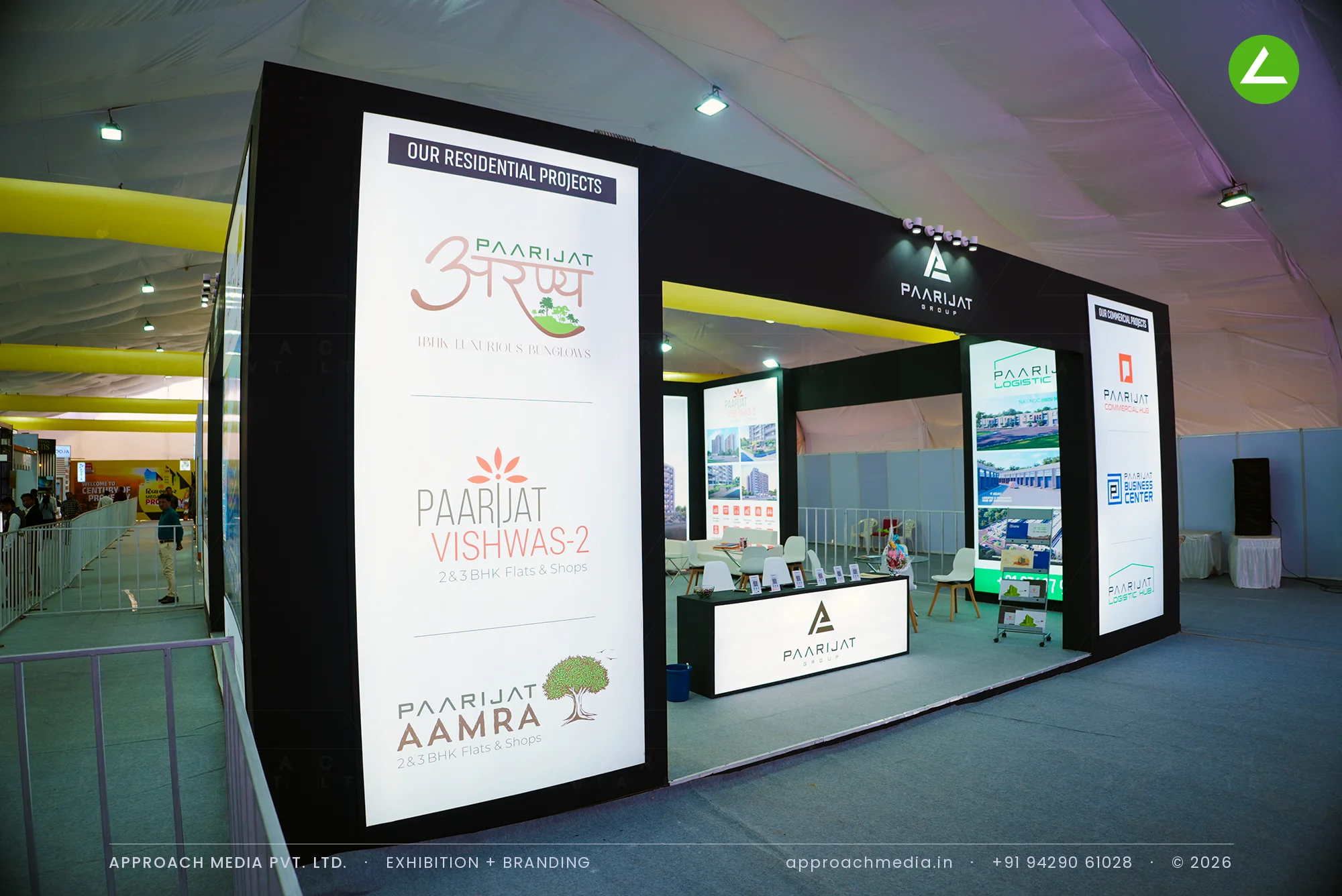 Paarijat Group's 54 sqm Island: Exhibition Stall Design at Divya Bhaskar Property Show Narol Ahmedabad — photo 3