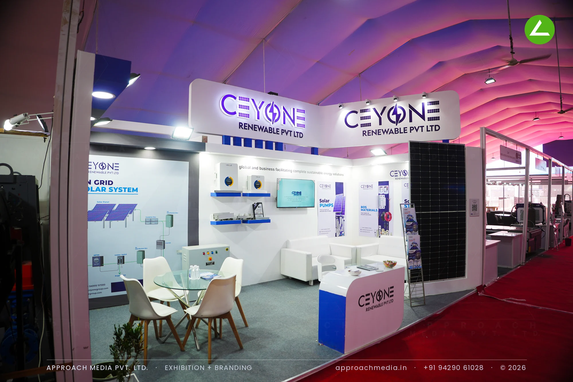 Ceyone Renewable Pvt Ltd: Exhibition Stall Design at EngiExpo Ahmedabad, 2024 — photo 2