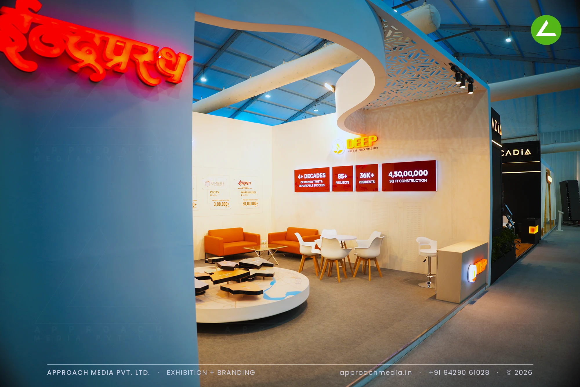 Indraprasth: Exhibition Stall Design at NAREDCO Property Expo Ahmedabad, Built Around a 3D City Map — photo 2