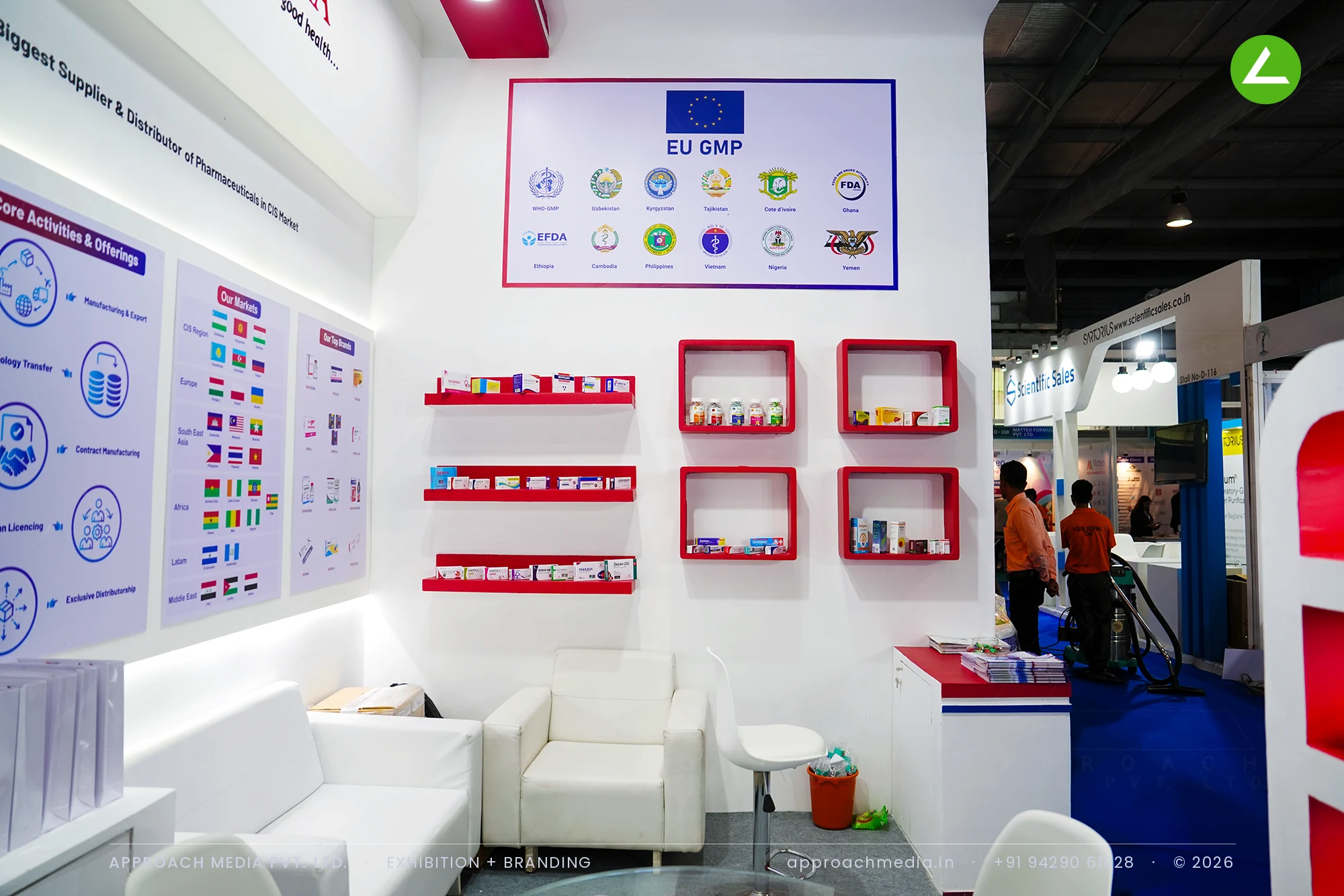 Avantika — 12 sqm Exhibition Stall Design at Pharmatech Expo Gandhinagar 2024 — photo 4