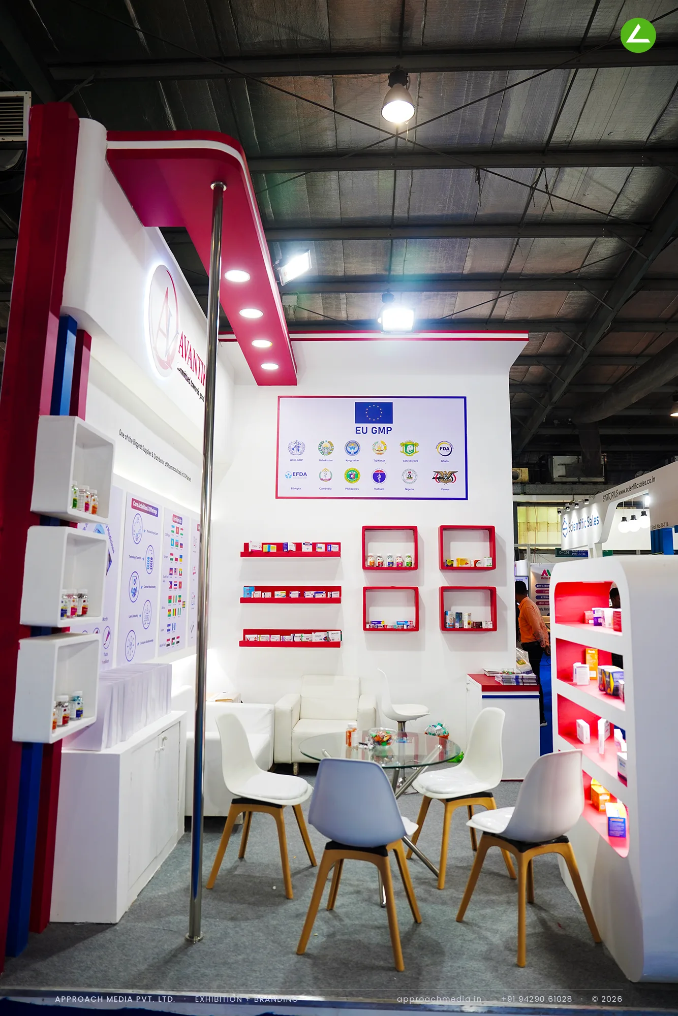 Avantika — 12 sqm Exhibition Stall Design at Pharmatech Expo Gandhinagar 2024 — photo 2