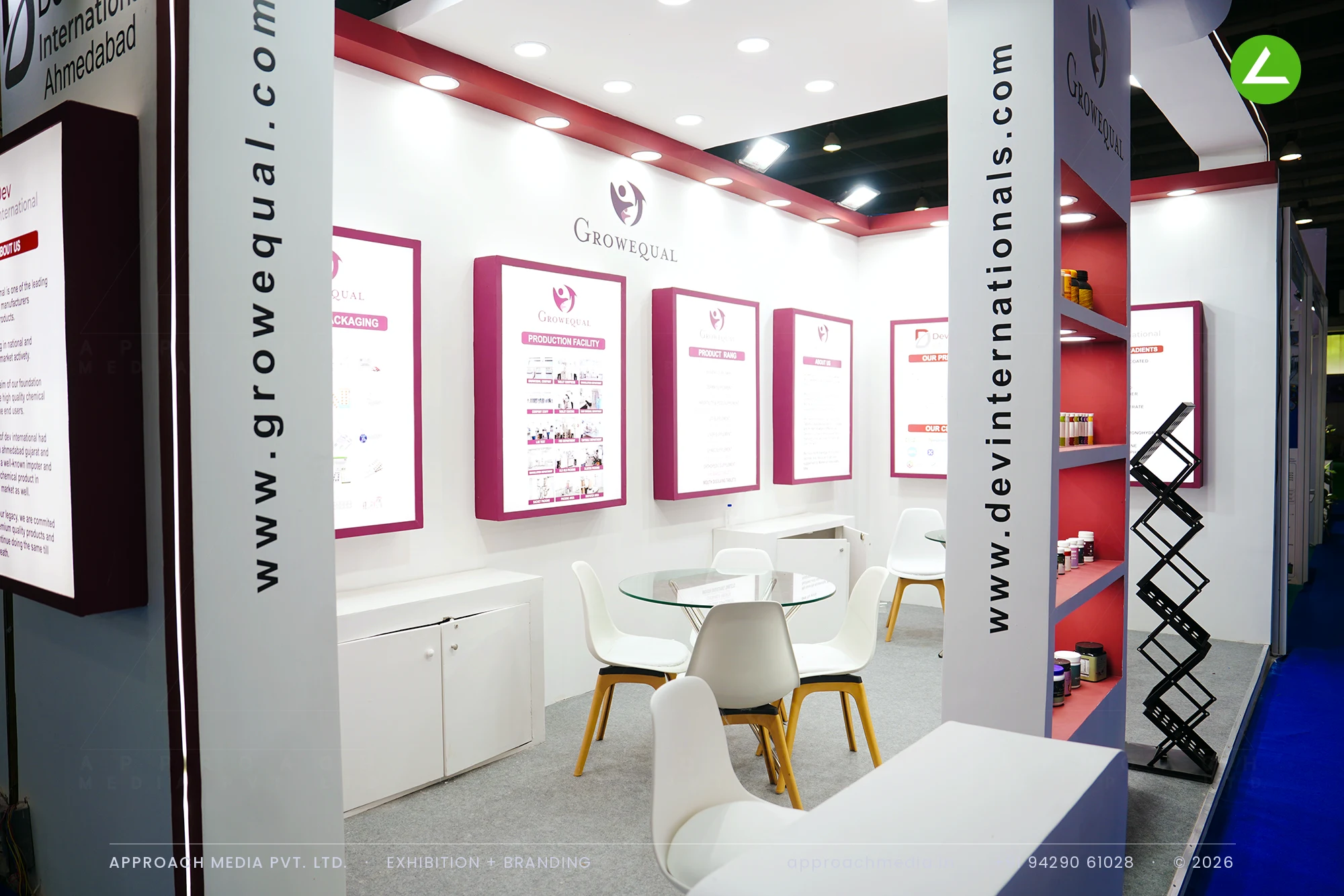 Dev International and Growequal — Exhibition Stall Design at Pharmatech Expo Gandhinagar — photo 4