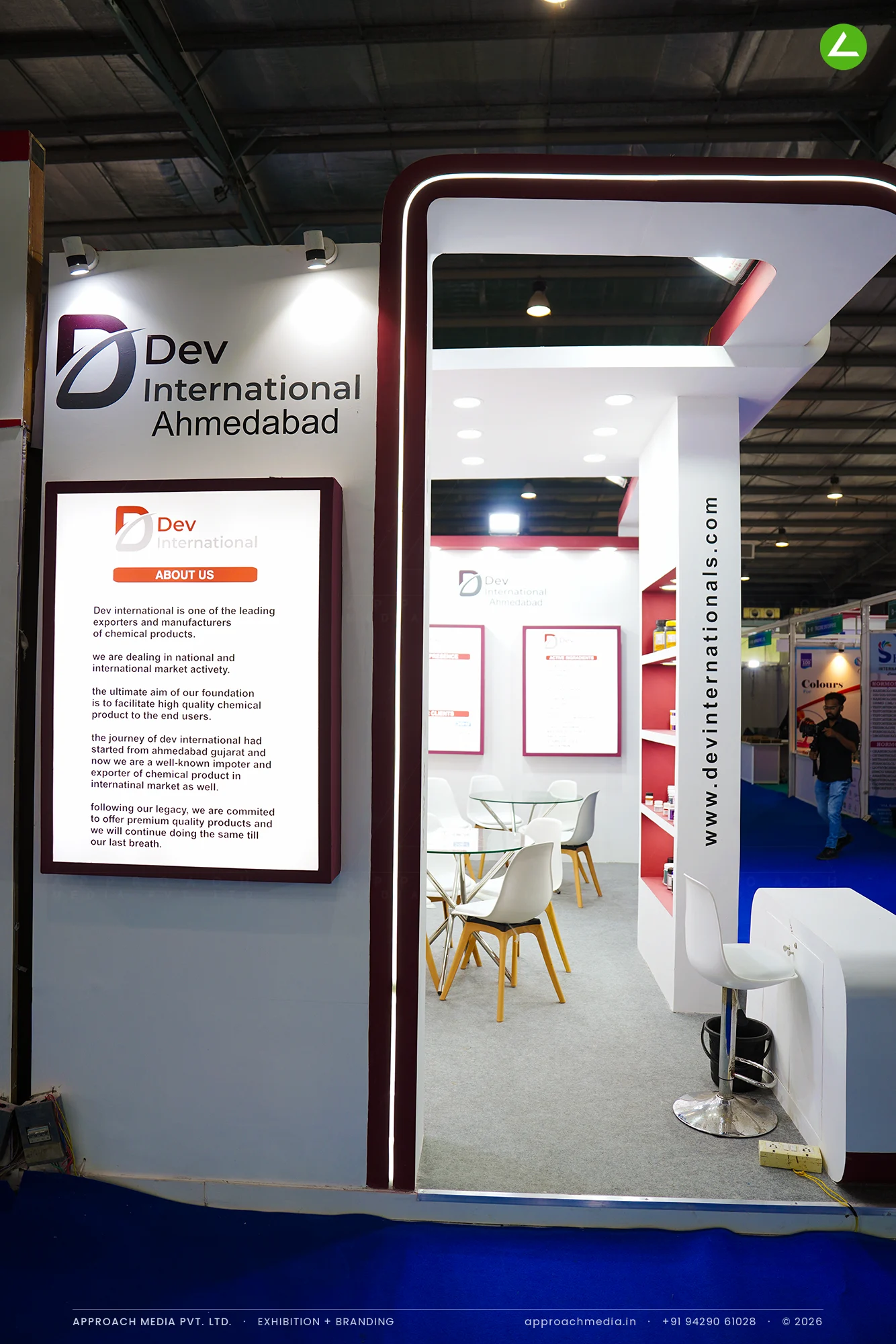 Dev International and Growequal — Exhibition Stall Design at Pharmatech Expo Gandhinagar — photo 2
