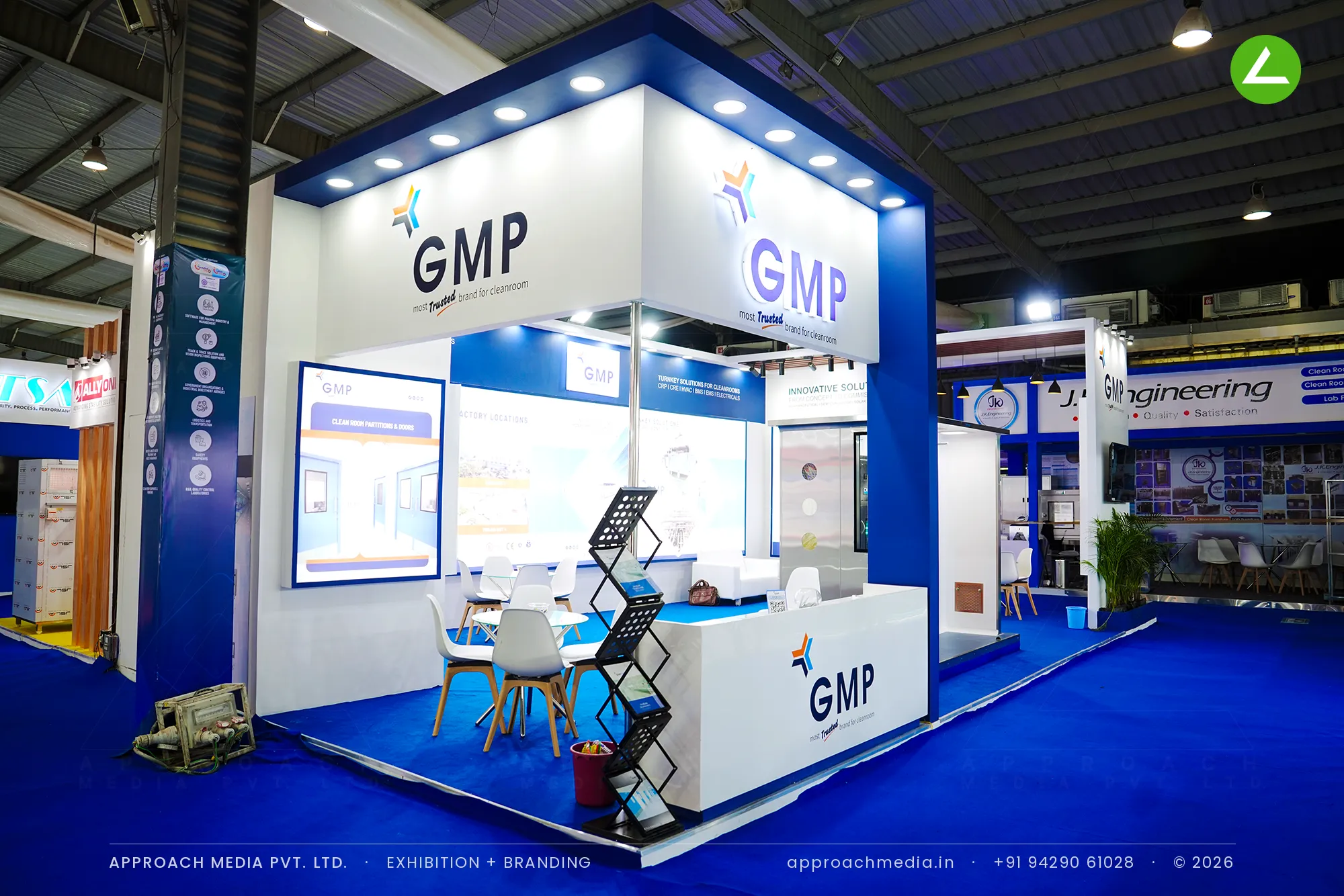GMP at Pharmatech Expo Gandhinagar 2024 — 54 sqm Cleanroom Exhibition Stall Design — photo 2