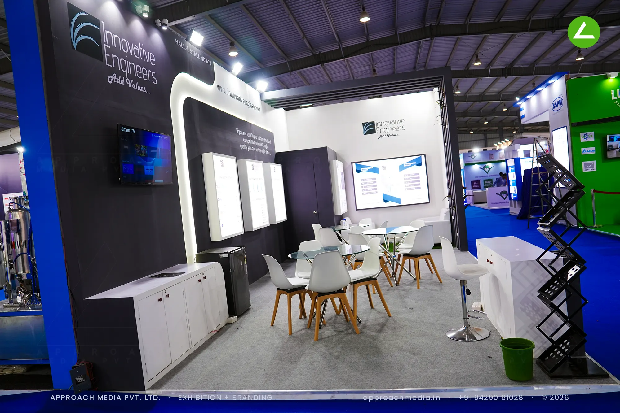 Innovative Engineers — Black-Shell Exhibition Stall Design at Pharmatech Expo Gandhinagar — photo 3