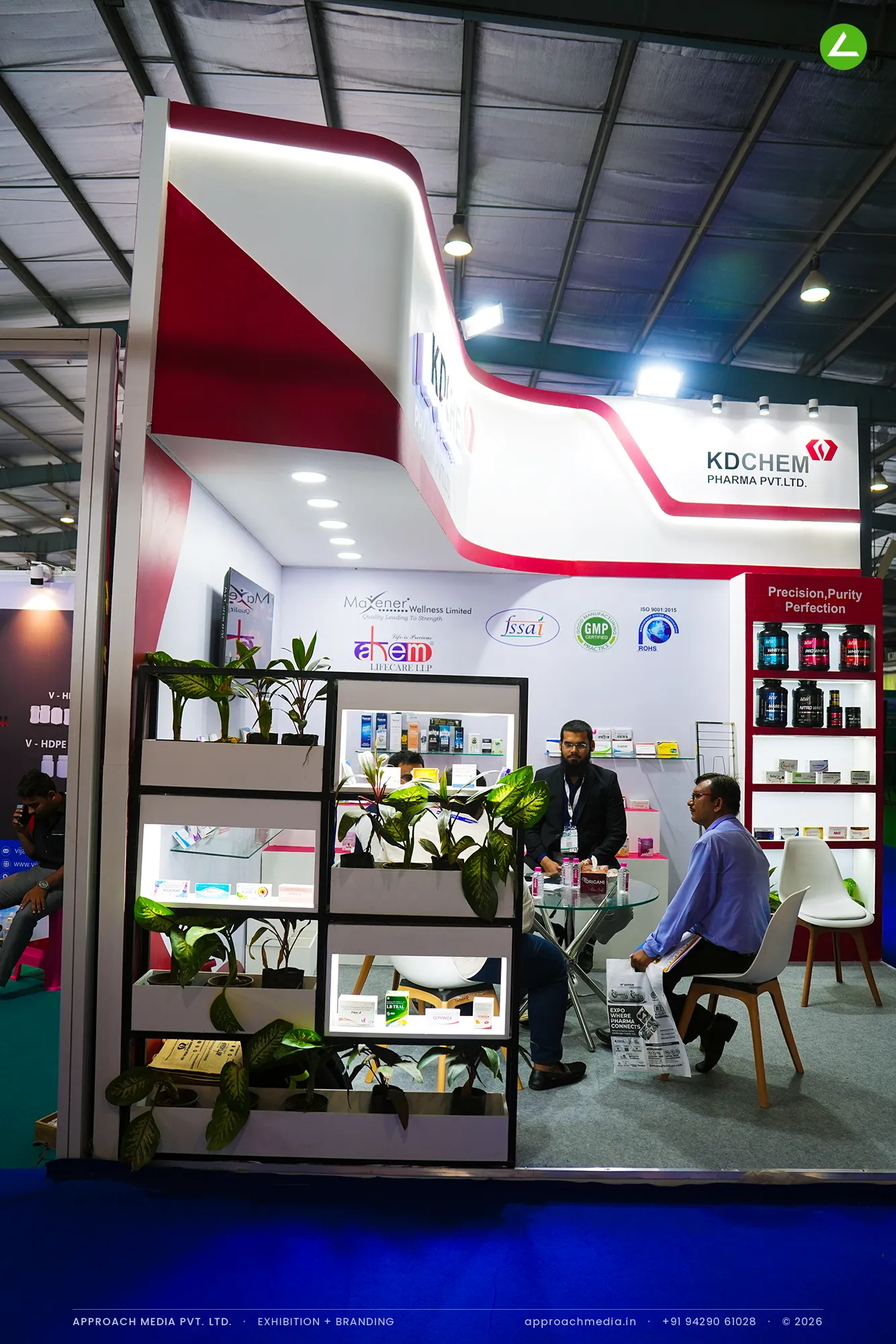 KD Chem Pharma 15 sqm Exhibition Stall Design at Pharmatech Expo Gandhinagar — photo 3