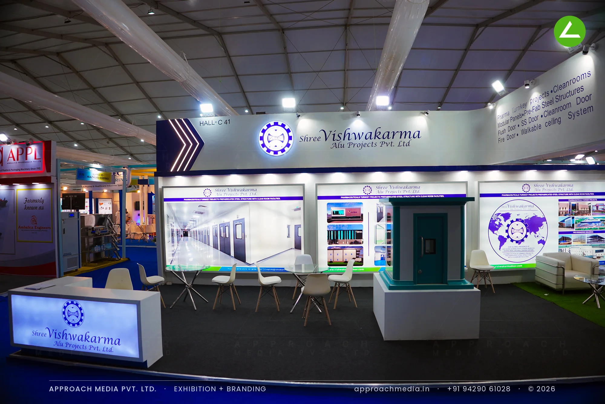 Shree Vishwakarma Alu Projects Pvt Ltd — Exhibition Stall Design at Pharmatech Expo Chandigarh — photo 4