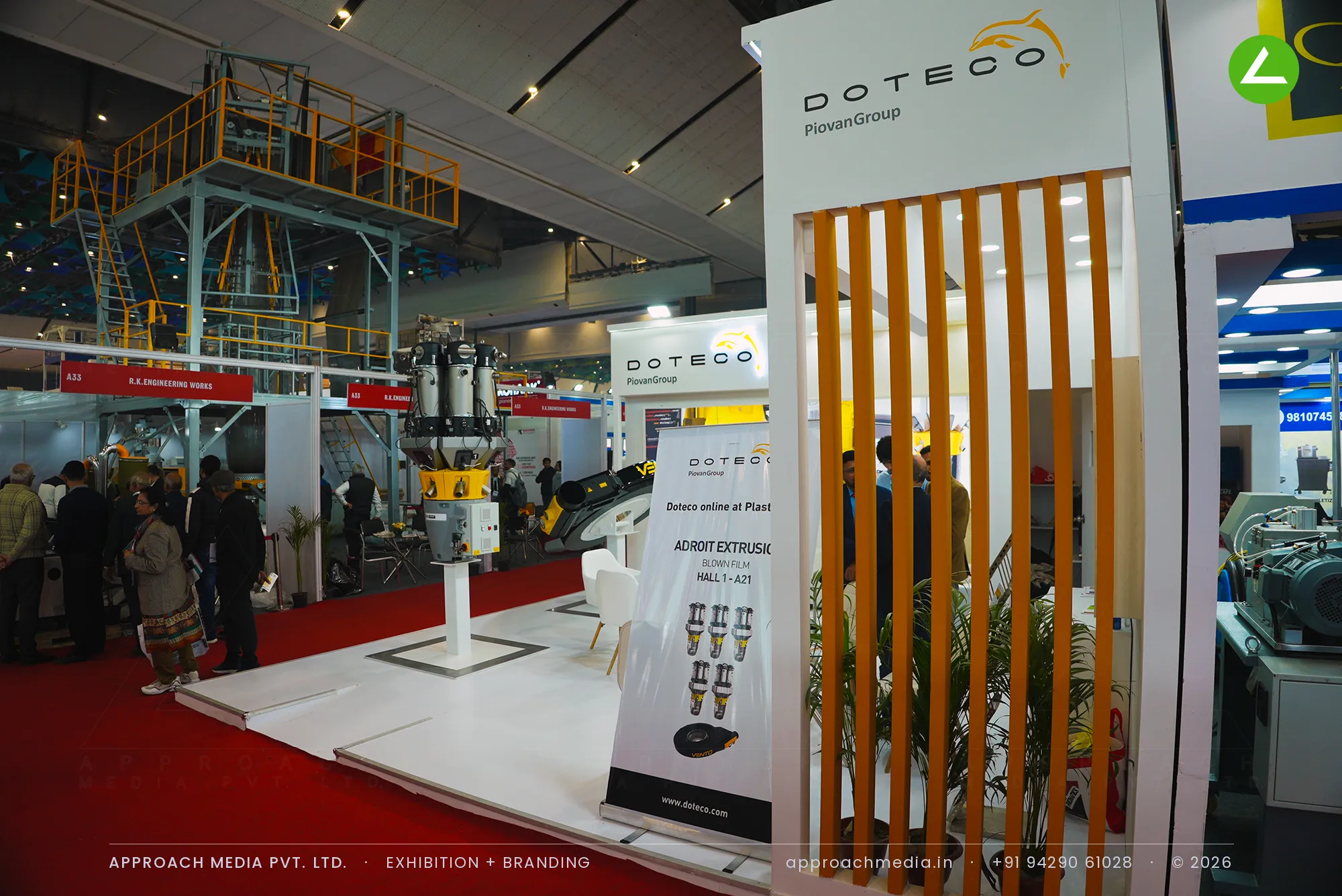 DOTECO at Plastfocus New Delhi — 36 sqm Exhibition Stall Design for Extrusion Components — photo 4