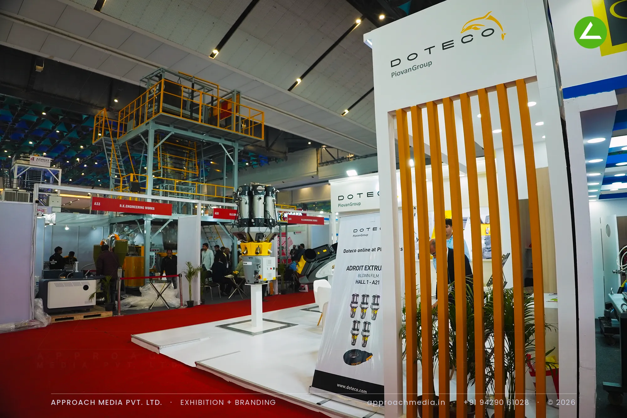 DOTECO at Plastfocus New Delhi — 36 sqm Exhibition Stall Design for Extrusion Components — photo 3