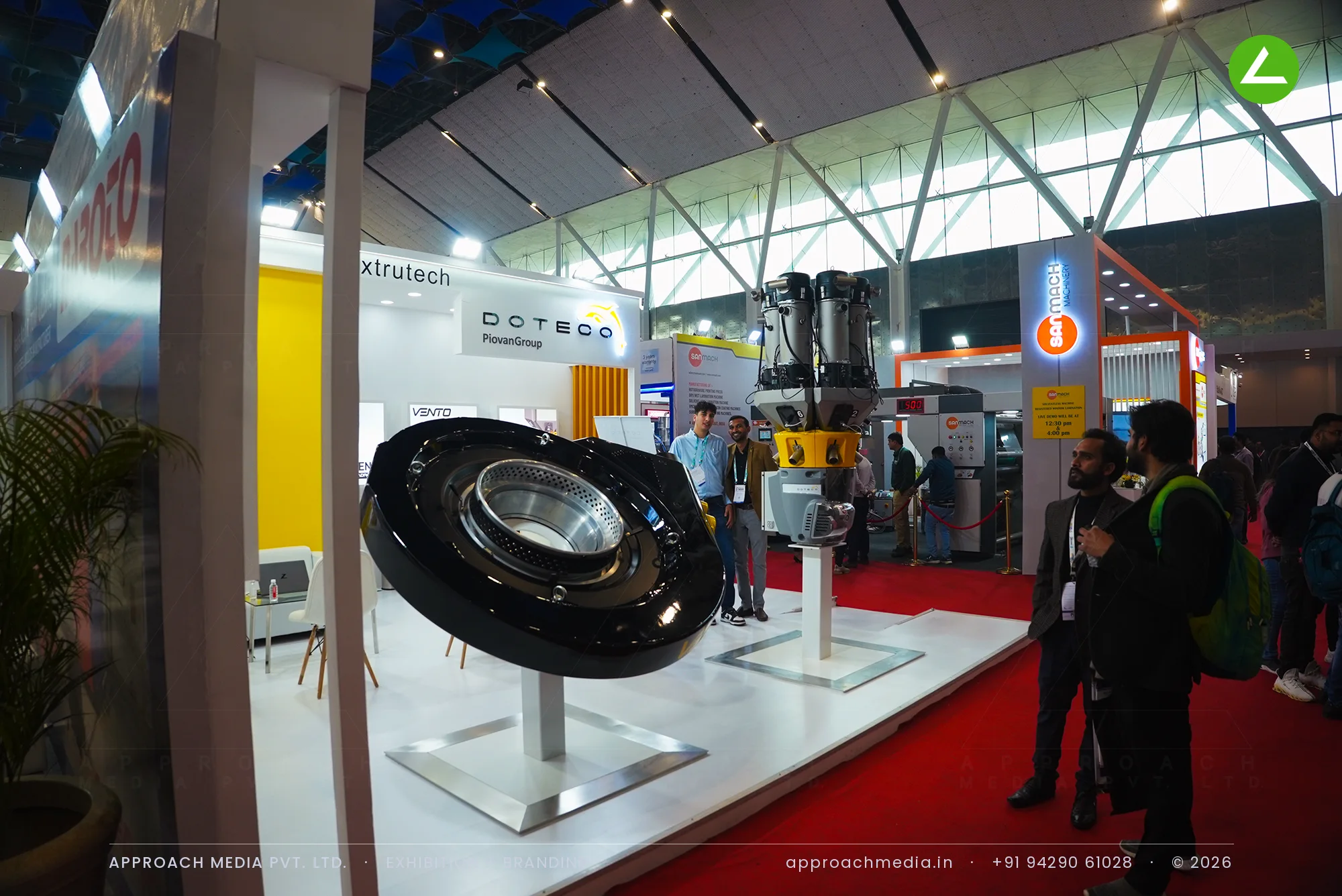DOTECO at Plastfocus New Delhi — 36 sqm Exhibition Stall Design for Extrusion Components — photo 2