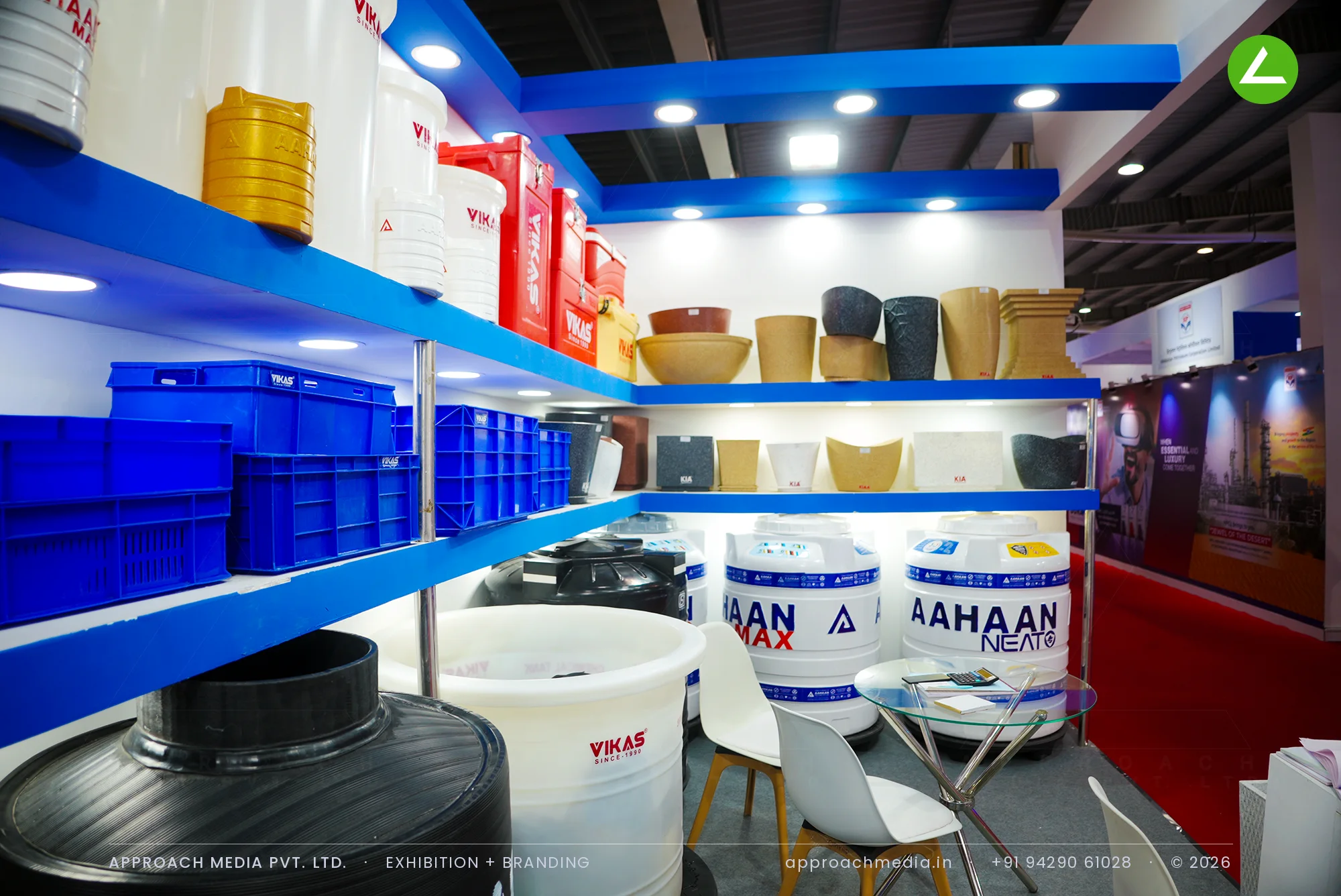 Aahaan Polycare Pvt. Ltd — 18 sqm Exhibition Stall Design at Plexpo India Gandhinagar — photo 3