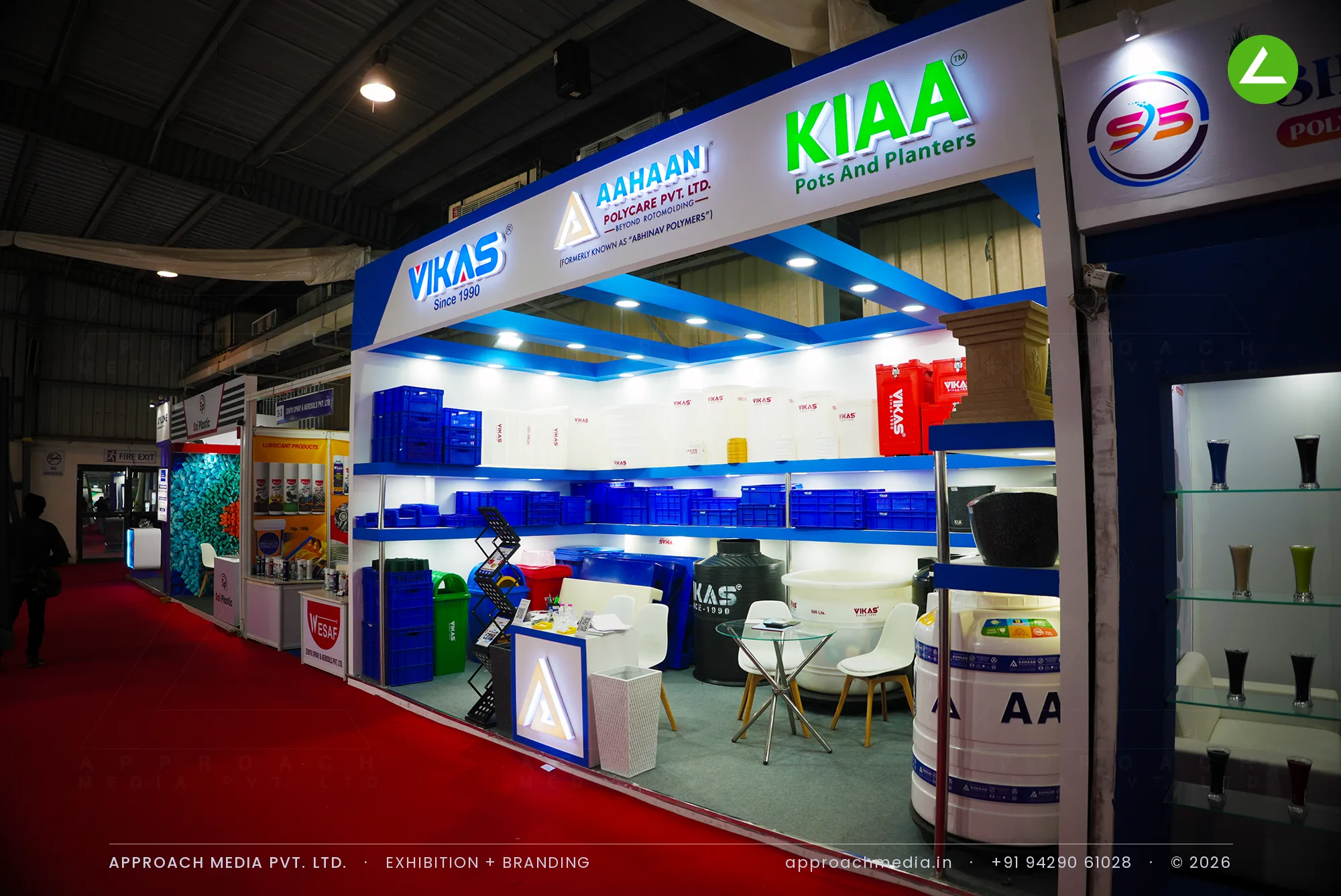 Aahaan Polycare Pvt. Ltd — 18 sqm Exhibition Stall Design at Plexpo India Gandhinagar — photo 2