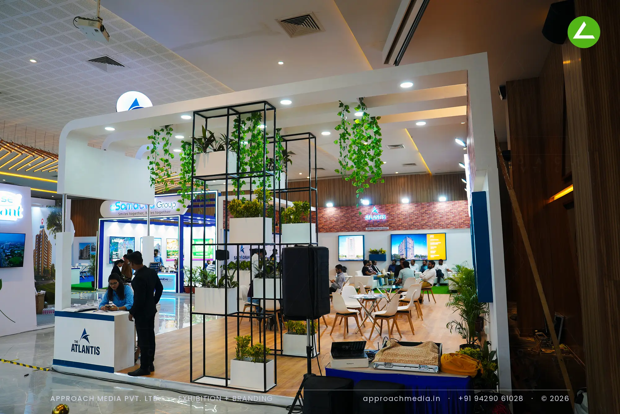 Satyagrah Group's The Atlantis: 84 sqm two-side-open exhibition stall design at Property Expo — photo 3