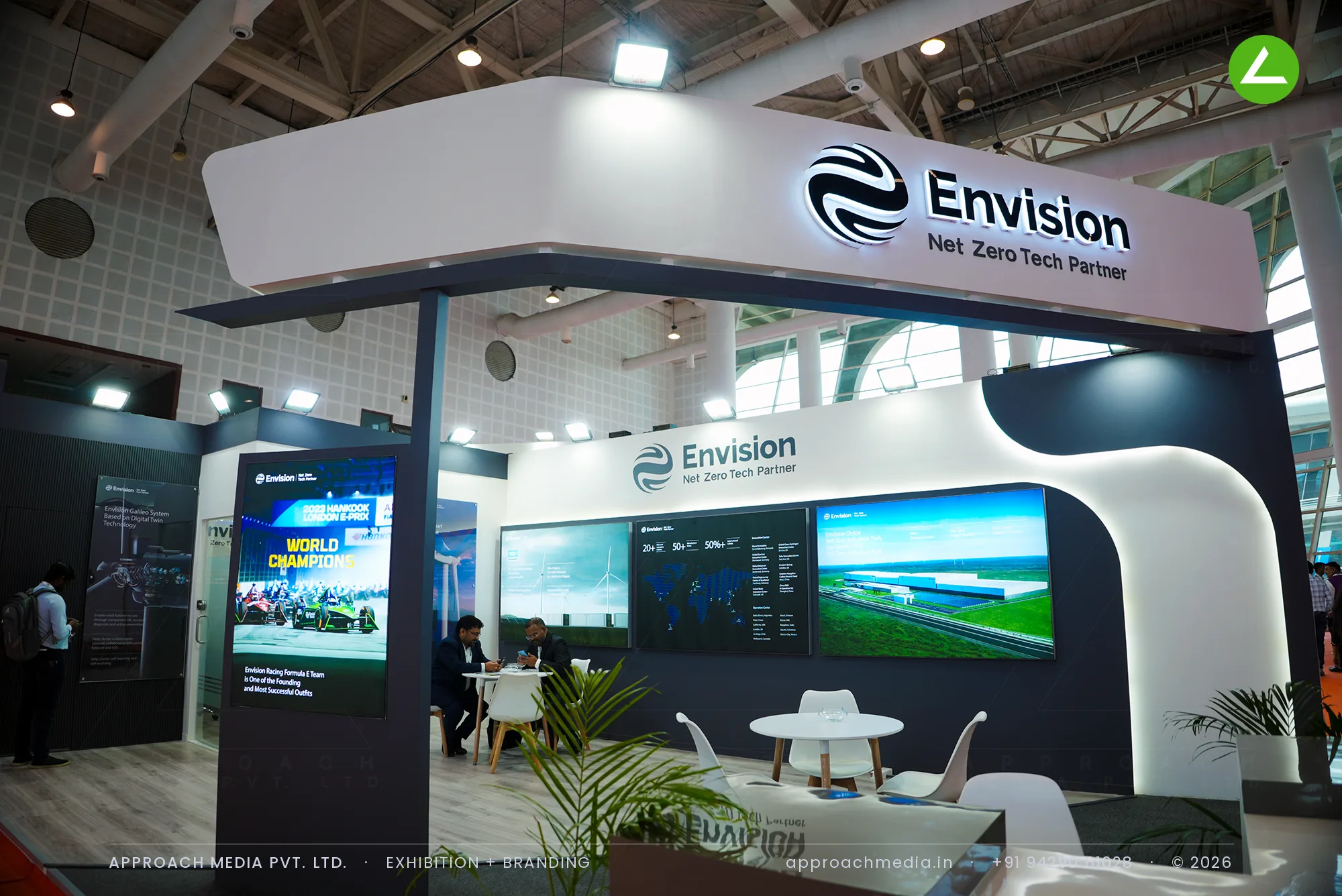 Envision Net Zero Tech Partner — 36 sqm exhibition stall design at Solar Exhibition — photo 3