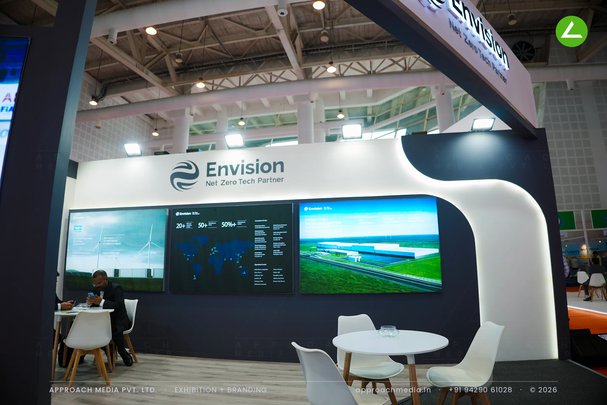 Envision Net Zero Tech Partner — 36 sqm exhibition stall design at Solar Exhibition — photo 2