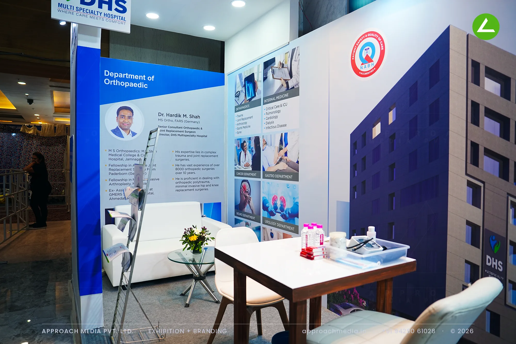 DHS Multi Specialty Hospital — 18 sqm exhibition stall design at Vyapar Bazaar Ahmedabad — photo 3